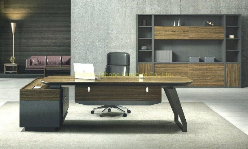 Luxury Modern Wooden Office Furniture CEO Melamine Executive Desk