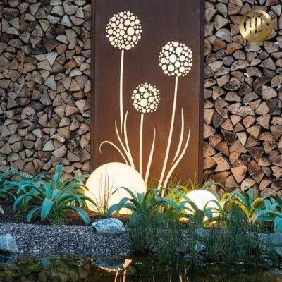 Rusty Corten Steel Rectangular Customized Decorative Screen