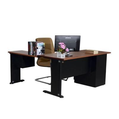 L Shaped Metal Office Desk Steel PC Computer Executive Desks with Storage Drawers