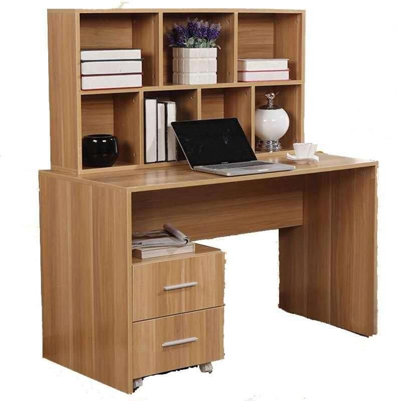 Simple and Practical Single Office with Bookcase Computer Desk 0297