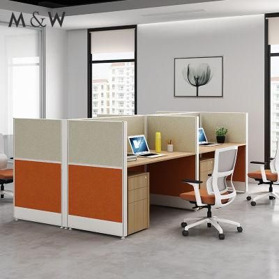 Office Furniture Factory Manufacturing 4 Seats Private Office Cubicle Partition Workstation