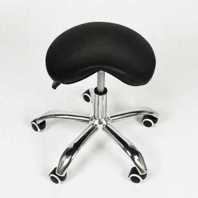 Factory Customizable Color Hydraulic Height Adjustable Pneumatic Saddle Stool Massage Stool Saddle Chair with Backrest