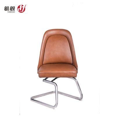 Morden 180deg Move No Wheel Leather Office Chair Living Room Work Chair