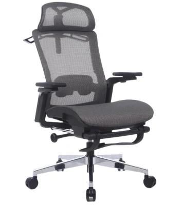 Mesh Modern Ergonomic Swivel Chair with Headrest and Back Coat Hanger