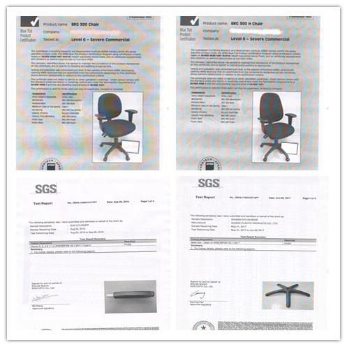 Three Lever Heavy Duty Functional Mechanism Red Color Nylon Caster Fabric Back Seat Executive Computer Office Chair