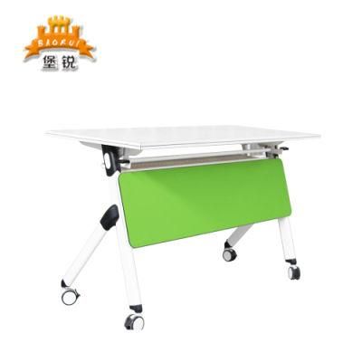 Wholesale Green White Training Room Desk with Castor