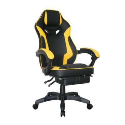 (JAWWAD) Comfortable Ergonomic Racing Chair with Footrest