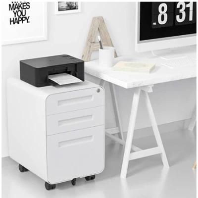 Arc Metal Lockable Office Three Drawer Mobile Legal File Cabinet