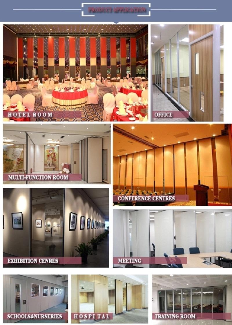 Banquet Hall MDF Sliding Room Partitions Design Office Removable Soundproof Folding Partition Walls