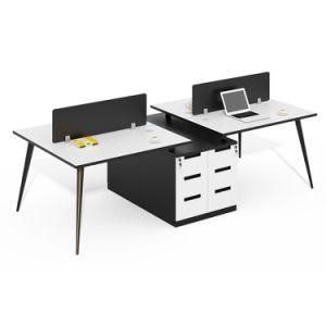 Melamine Workstation Office Furniture Table for 4 Seats