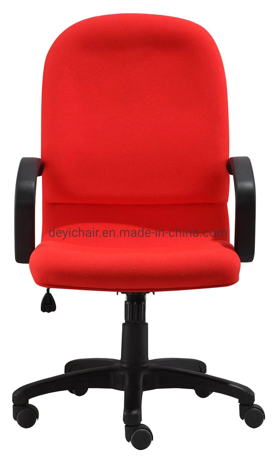 Simple Tilting Mechanism 320mm Nylon Base with PP Armrest High Back Red Color Big Office Chair