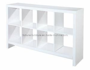 Modern Wooden High Gloss White Bookcase (4*2 bookcase)