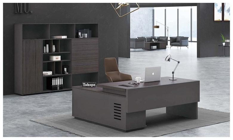 Fashionable Industrial Style Design Luxury Furniture Executive Leather Latest Office Table