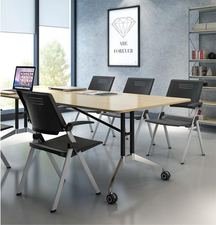 Modern Foldable and Movable Boardroom Conference Room Negotiating Table