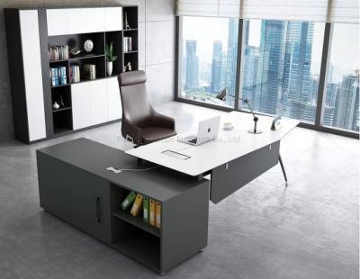 Modern Brief Style Director Office Executive Manager Table with Aluminum Legs