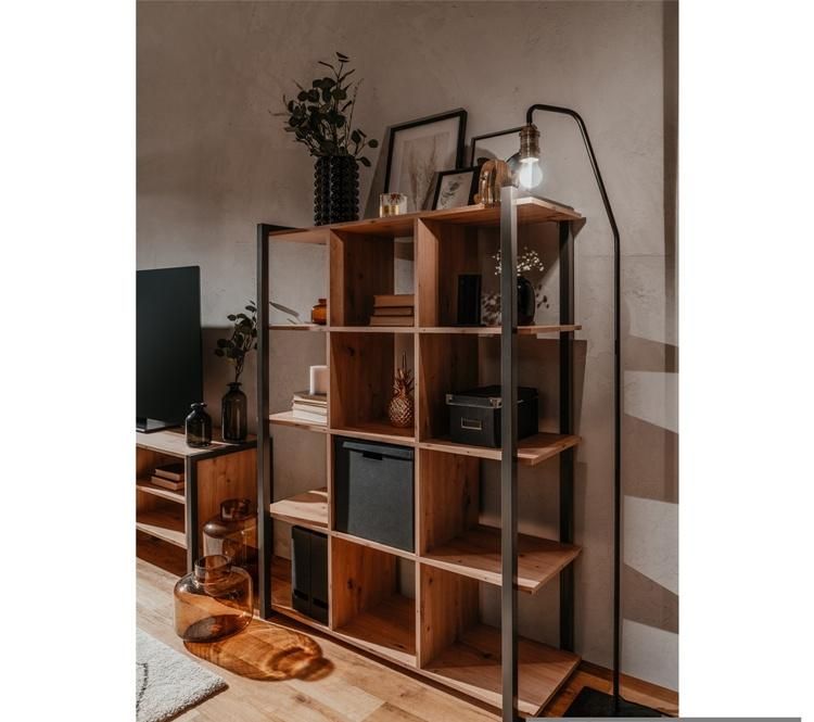 Modern Simple Design Wooden 3 Level Bookshelf for Office Room Bookcase
