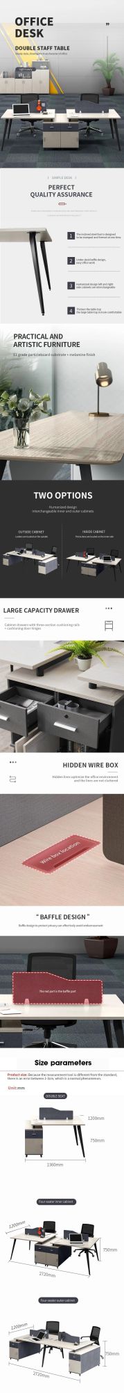 Commercial Furniture Modular Office Desk 4 Person Office Workstation