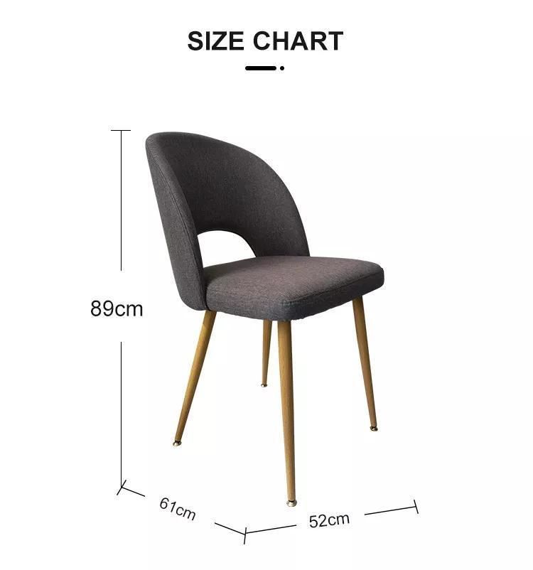 Dining Room Fabric Chair with Wood Foot