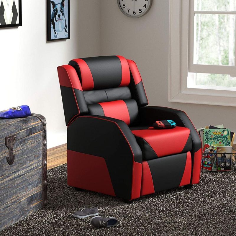 Youth Gaming Recliner with Headrest and Back Pillow Gaming Sofa