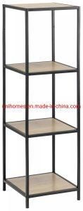 5-Tier Bookshelf Free Standing Bookcase Wood Look Accent Furniture with Metal Frame for Home Office