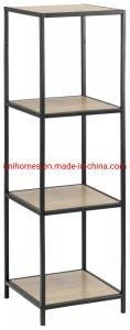 5-Tier Bookshelf Free Standing Bookcase Wood Look Accent Furniture with Metal Frame for Home Office
