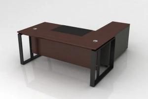 Wooden Luxury Executive Office Desk Set with Steel Legs