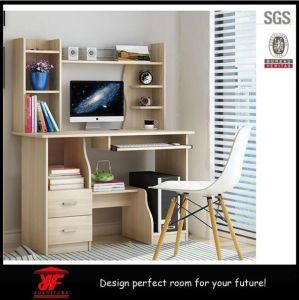 Study Cum Pictures of Wooden Computer Table Design with Bookshelf