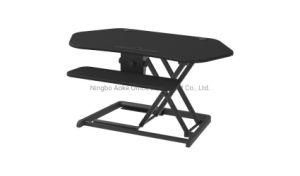 Mannual Height Adjustable Portable Monitor Stand with Keyboard Holder