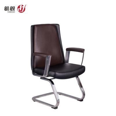 Hot Selling Conference with Chromed Frame for Meeting Room PU Visitor Chairs