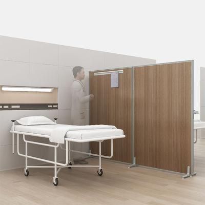 Hospital Folding Medical Curtain Hospital Bed Screen with Wheels