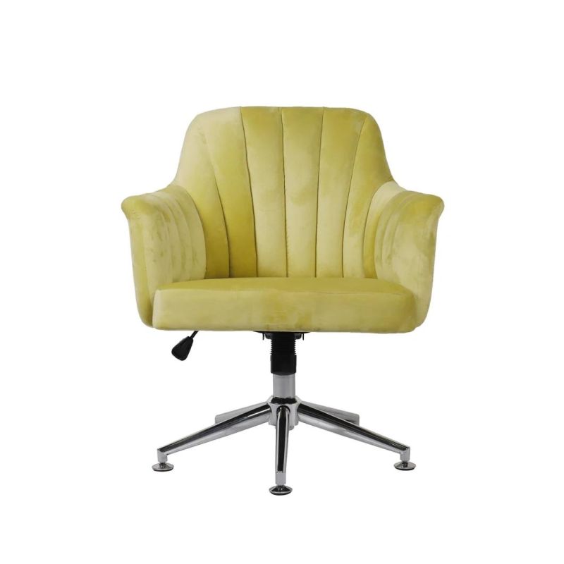 French Style Fashion Velvet Swivel Office Chair for Home Use