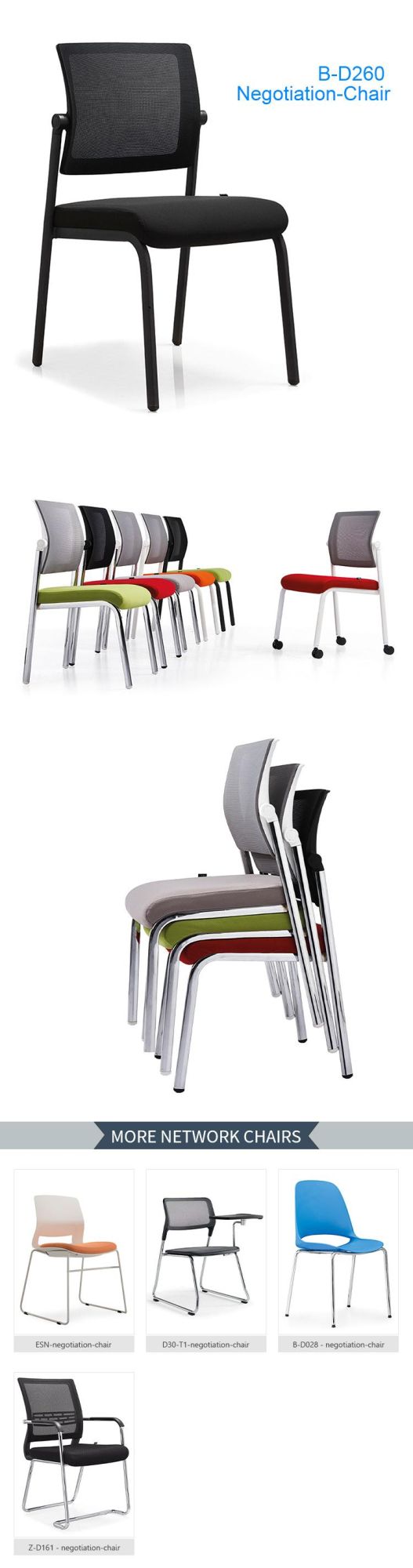 Retail Mesh Stackable Ergonomic Training Chairs Plastic Writing Pad Folding Chairs