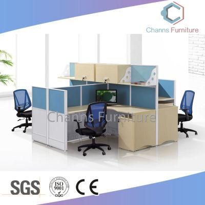 Popular Four Seats Office Cubicle with L Shape Computer Table (CAS-W625)