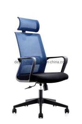 Synchronised Mechanism Mesh Back with Headrest Black Base Nylon Caster Manager Executive Office Chair