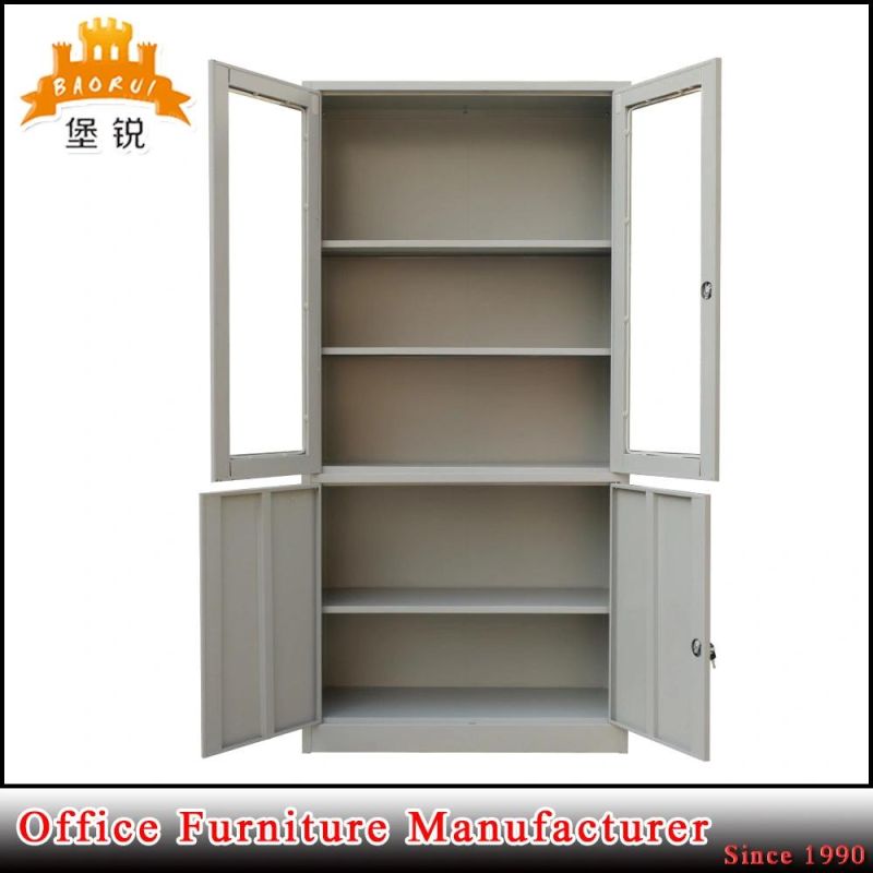 New Product Stainless Steel Metal File Cabinet for Office Hospital Clinic with Two Glass Door