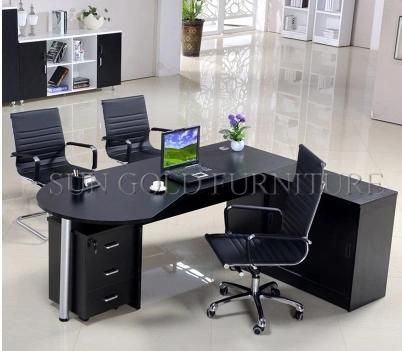 Popular Design Classic Executive Table with Storage Sets Brown Office Desk (SZ-OD125)