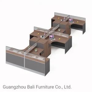 Modern Office Cubicles Furniture Staff Office Partition Desk 8 People Seats Workstations (BL-WN06L3024)