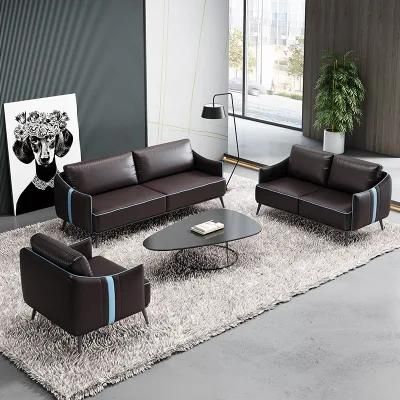 New Design Best Selling Leather Office Furniture Sofa Sets Factory Directly Provided Waiting Room Use Sofa