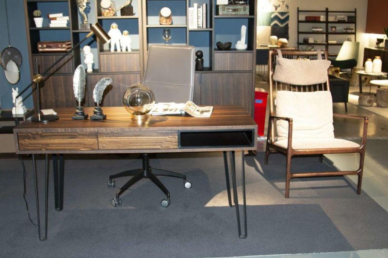 Fq22 Wooden Desk, Eucalyptus Color Desk, Latest Design in Home and Hotel Furniture Custom