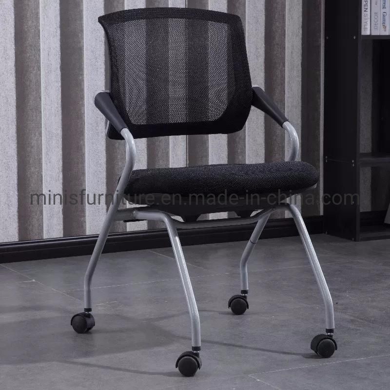 (M-OC216) School Office Meeting Furniture Blue Fabric Folding Training Chair