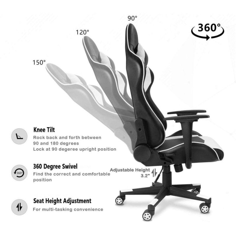 Office Furniture Leather Gamer Stitching Lol Racing Gaming Chair