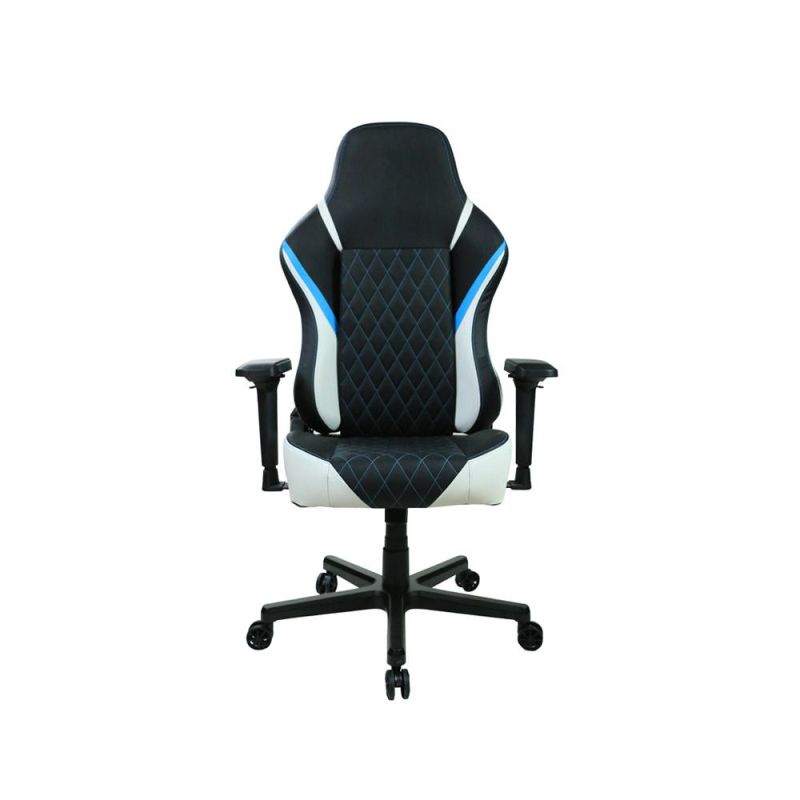 PU Leather High Back Black Sillar Gaming Chair with Lumbar