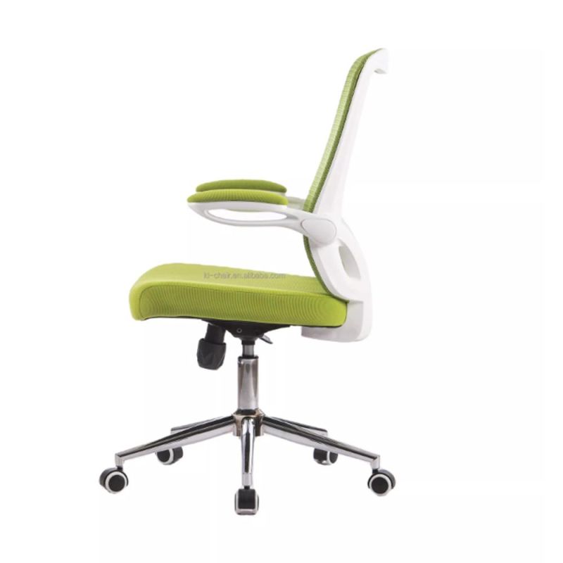 Comfortable Ergonomic Secretary Chairs Mesh Fabric Gas Lifter Office Chair with Wheels