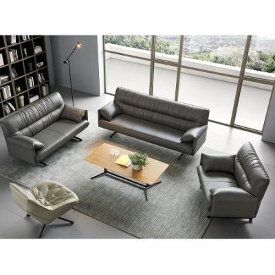 Customized Office Sofa/Modern Luxury Office Sofa/ Brown PU Leather Office Sofa Set