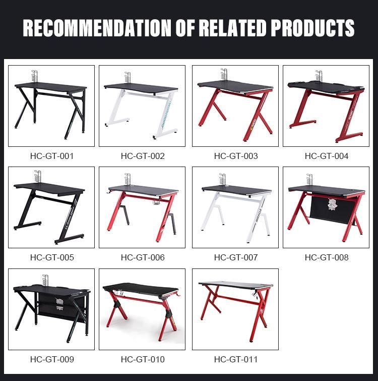 Li&Sung High Quality Modern RGB L Adjustable Gaming Desk