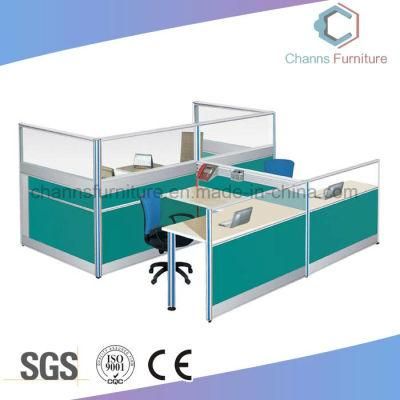 Green Color Partition Office Cubicle Group Workstation