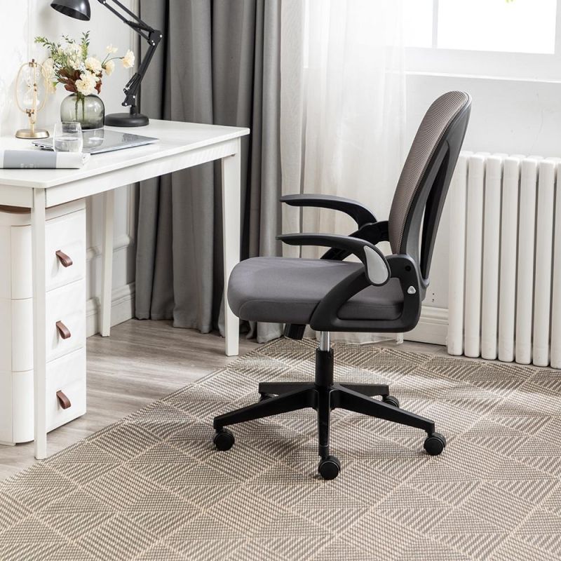 Mesh Chair Flip-up Armrest Black Mesh Office Chair Small Office Chair