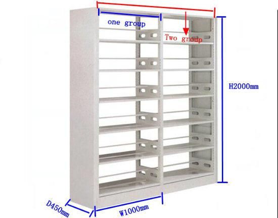 Fas-064 School Furniture Metal Bookcase Library Steel Book Shelf