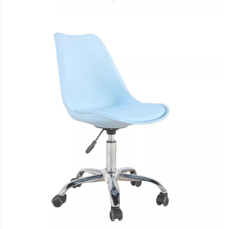 Modern Height Adjustable Chaise Luxury Wheels White Plastic Office Chair