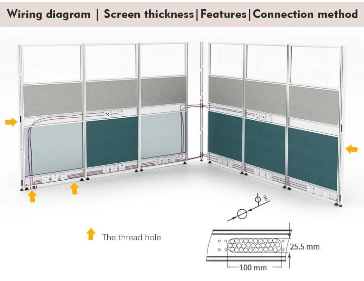 Modern Cubicle Office Partition Modular Workstation